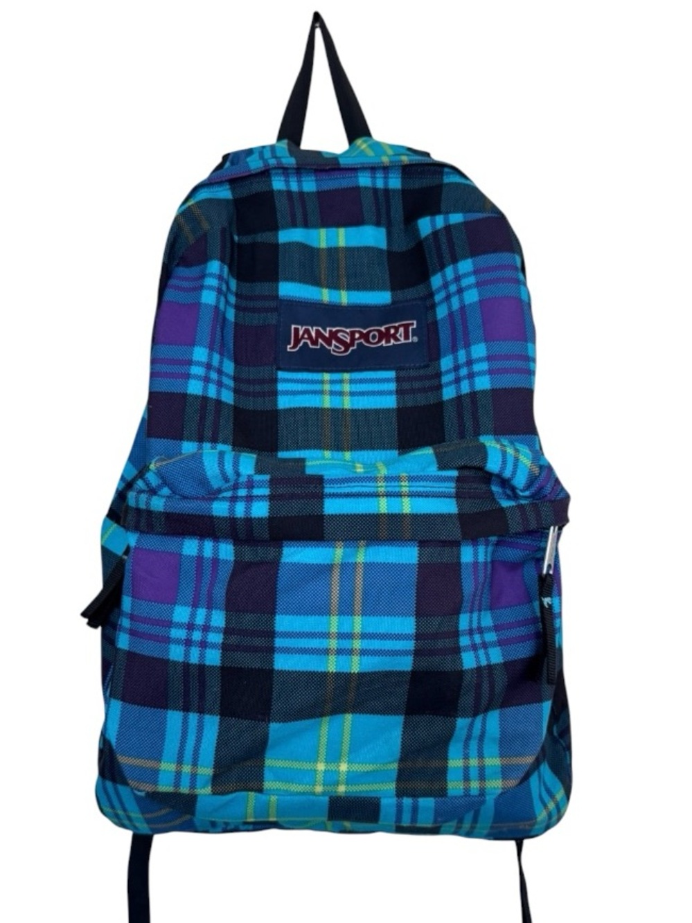 Jansport Blue Turquoise Plaid Backpack